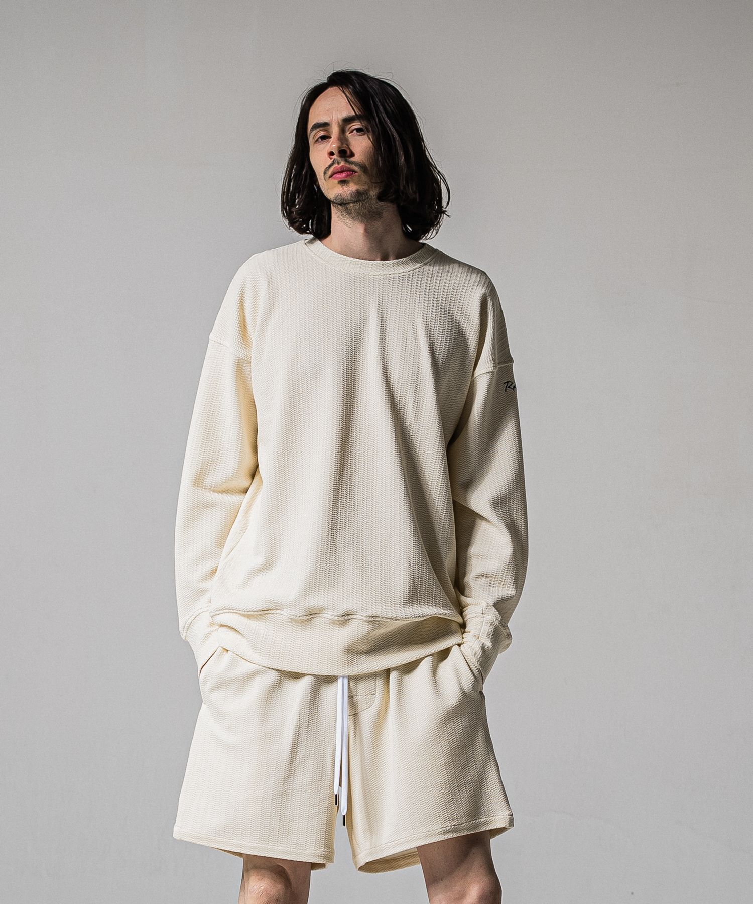 BLISTER TRAINER / RC39-C-004 / ブリスターニットトレーナー / オフホワイト (1月中旬入荷予定)