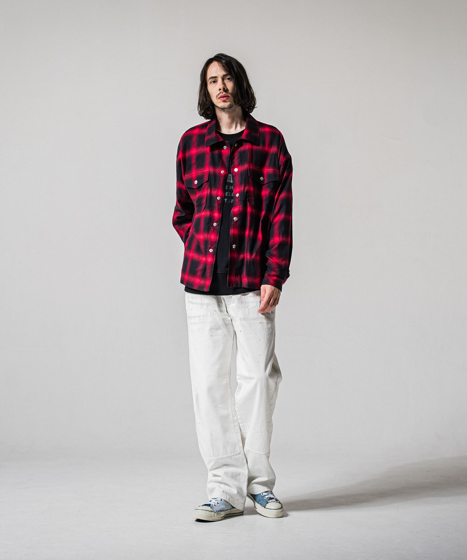 50S CHECK JK / RC39-JK-007C / チェックシャツジャケット / レッド (2月中旬入荷予定)