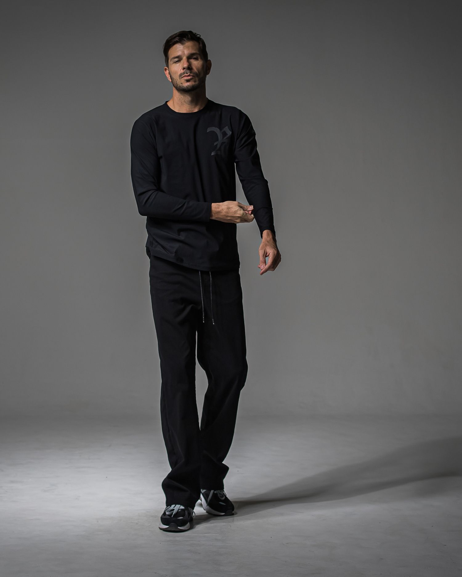 KING DENIM JERSEY / BASIC-ST-005 / デニムジャージ バギーワイドパンツ / ブラック