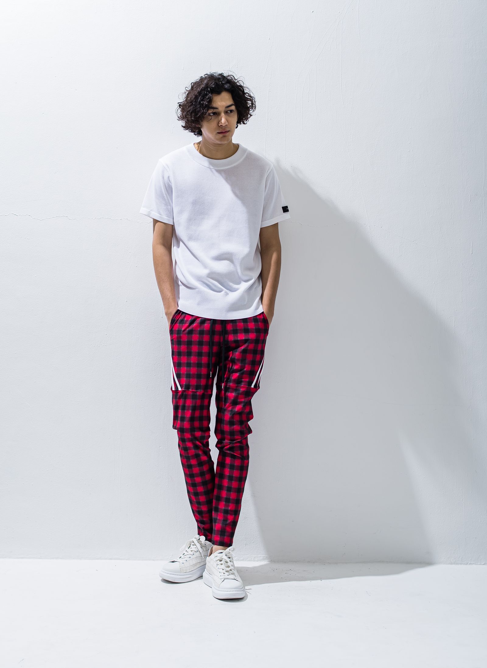 SILK HALF KNT / RC28-K-001 / 無地半袖サマーニット / ホワイト
