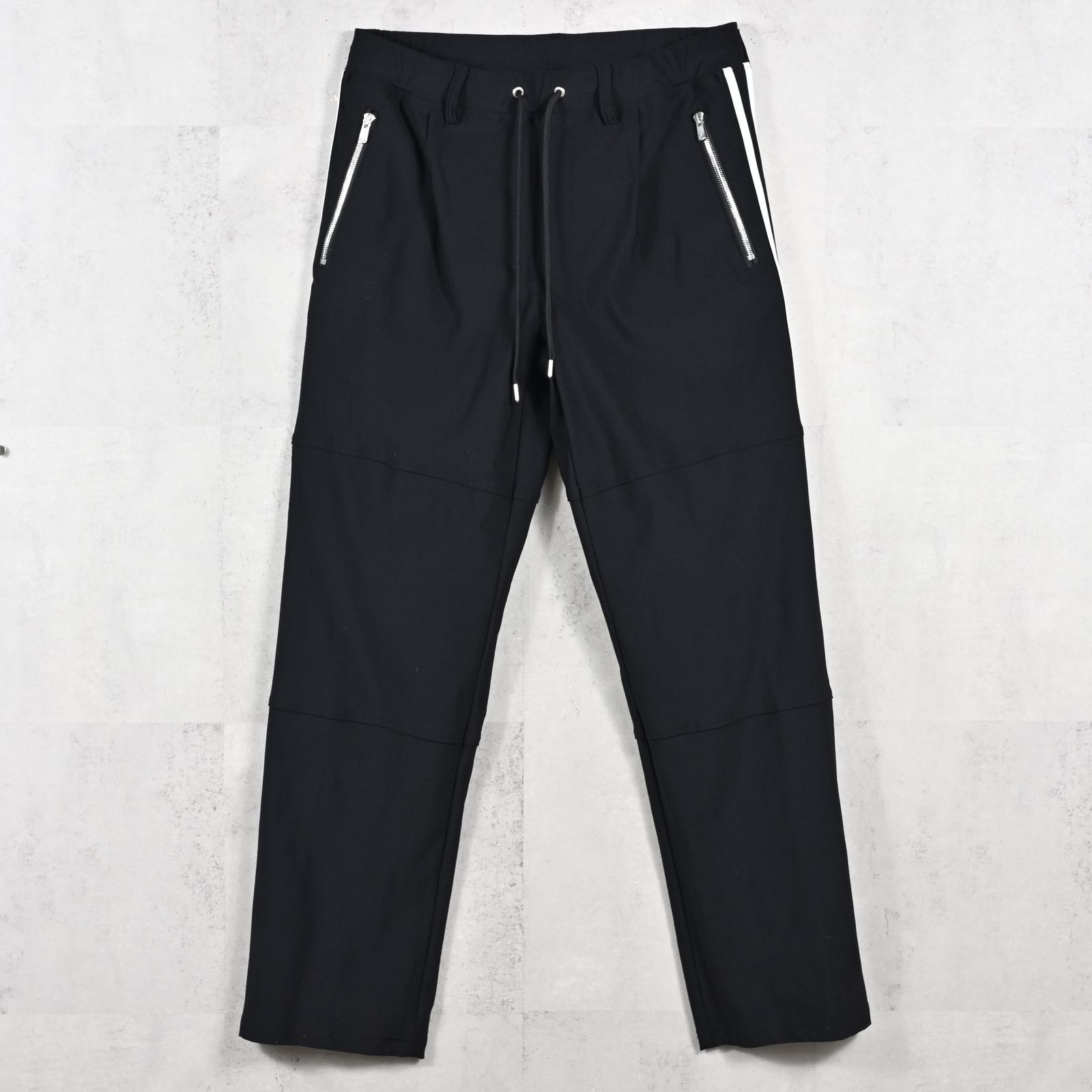 JOHNSON LINE WIDE PANTS / RC39-ST-009WT / ジョンソンラインワイドタックパンツ / ブラック×ホワイト (1月下旬入荷予定)