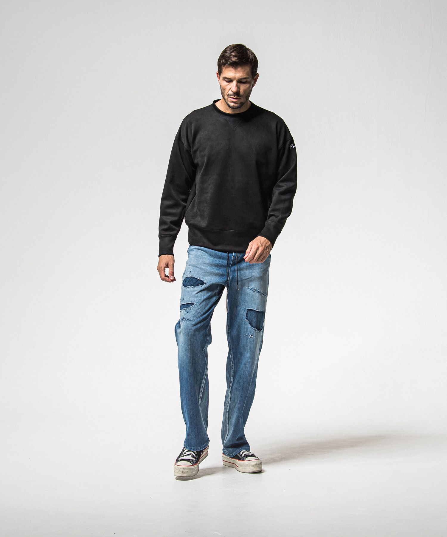 KING DENIM JERSEY / RC38-ST-005 / デニムジャージバギーワイドパンツ / インディゴクラッシュ (12月中旬入荷予定)