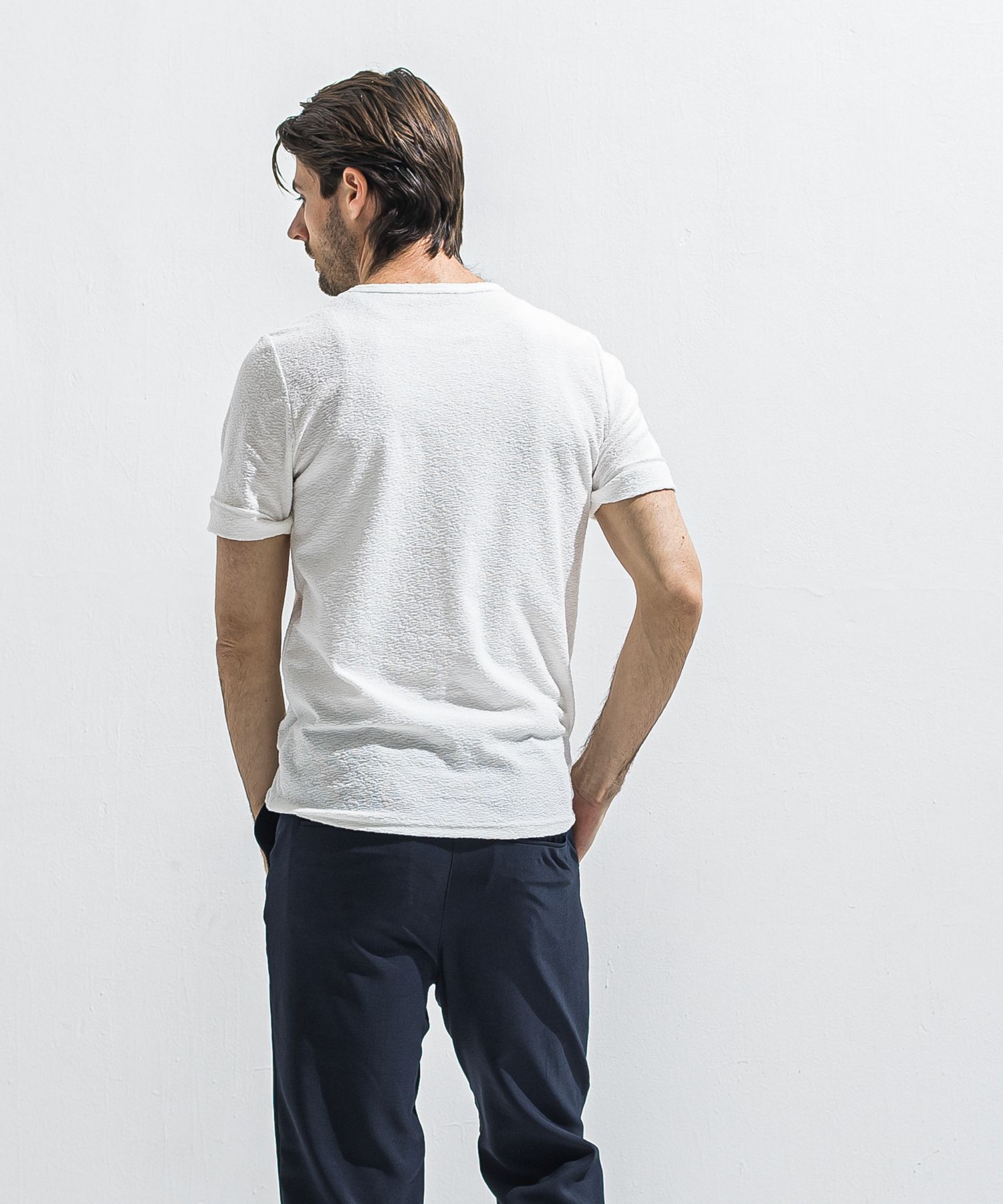 PILE ROLL UP TEE / RC40-T-001 / パイルロールアップTシャツ / ホワイト (4月中旬入荷予定)