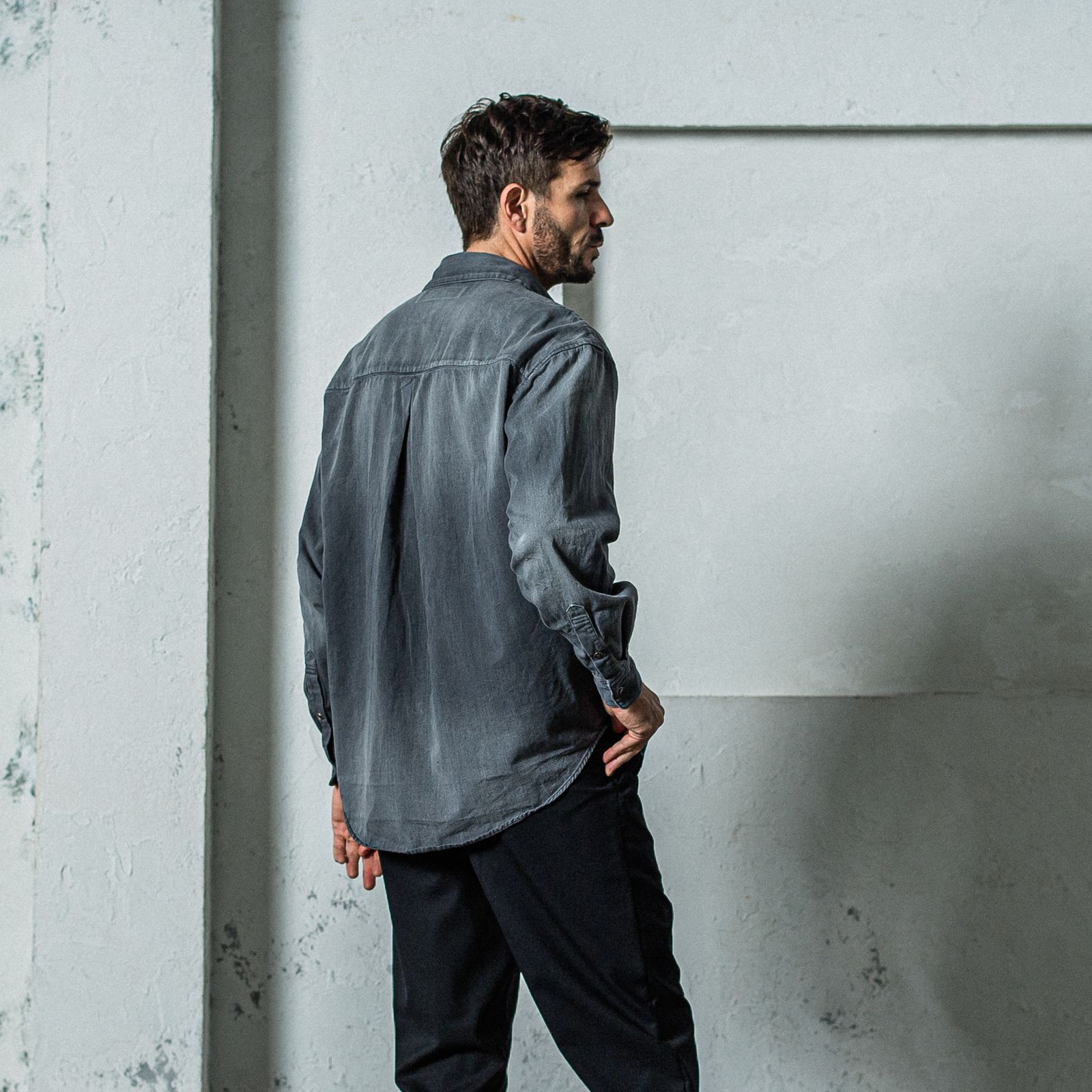 DENIM JACK SHIRTS / RC35-SH-001D / オーバーデニムシャツ / ブラックユーズド