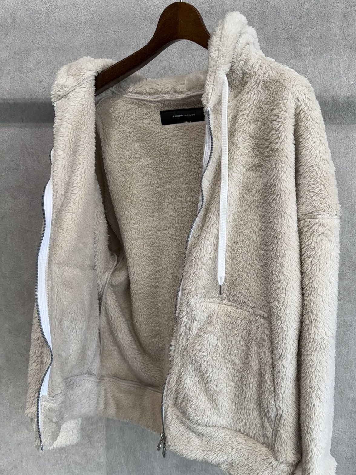 BOA ZIP LOOSE HOODIE / RC38-C-007 / ボアジップパーカー / ブラウン