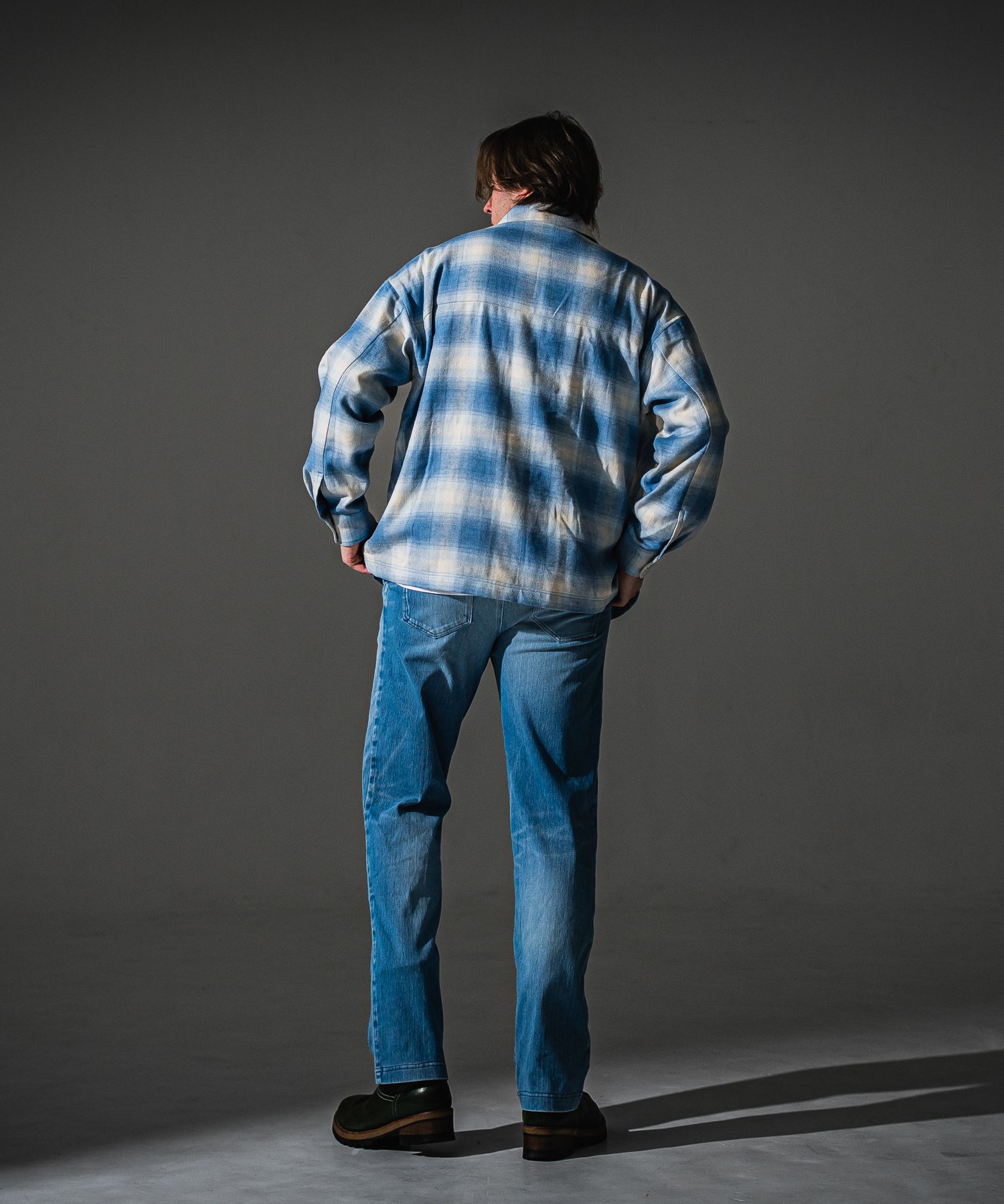 FLANNEL CHECK JK / RC41-JK-006 / フランネルチェックCPOジャケット / サックスブルー (8月下旬入荷予定)