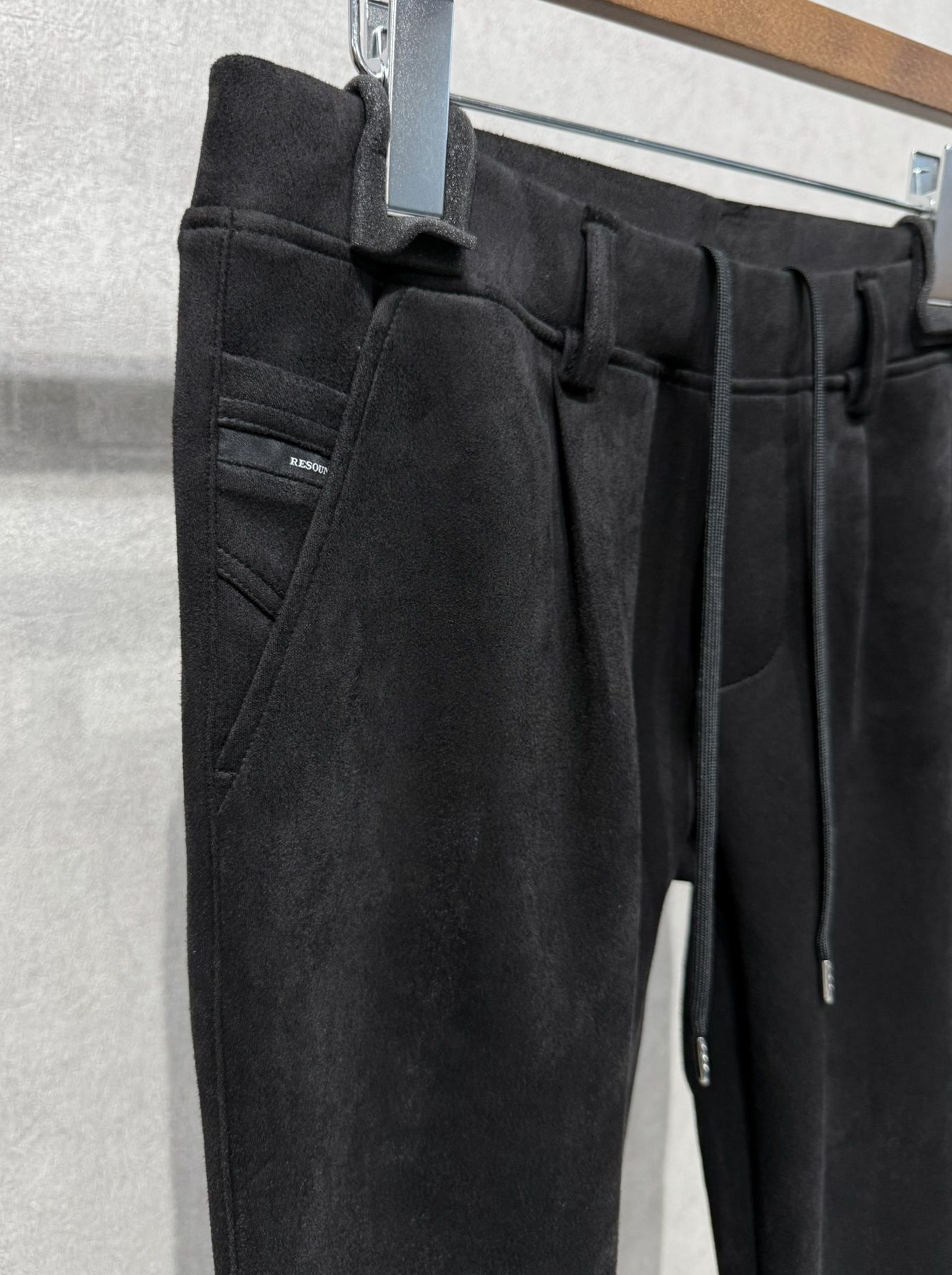 CHRIS EASY SUEDE TUCK  PANTS / RC38-ST-016T / スエードイージータックパンツ / ブラック