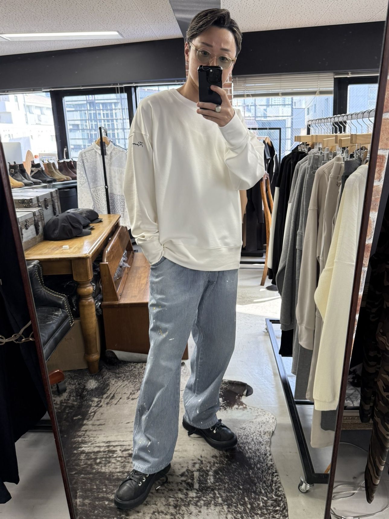 WK PT / RC41-ST-042 / ワンタックワークデニムパンツ / ヒッコリー (8月中旬入荷予定)