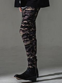JT PT / RC41-ST-045 / 切り替えラインタックパンツ / ブラックカモフラ (8月上旬入荷予定)