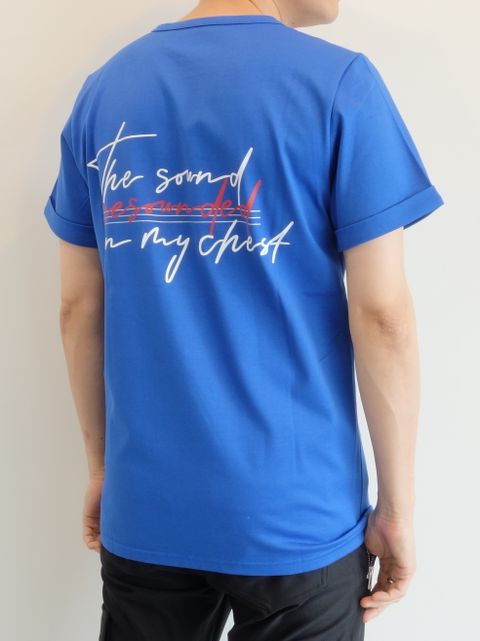 MESSAGE CHEST ROLL UP JERSEY TEE / RC20-T-003 / バックプリントTシャツ ※