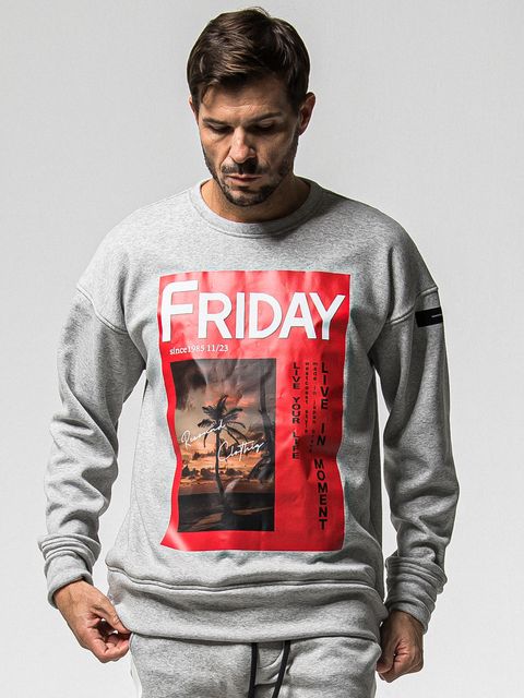 【FRIDAYコラボ】 FRIDAY OLD COVER VELOURS FLEECE TRAINER / RCF1-C-002 / 裏起毛FRIDAYオールドカバートレーナー / グレー (11月上旬入荷予定)