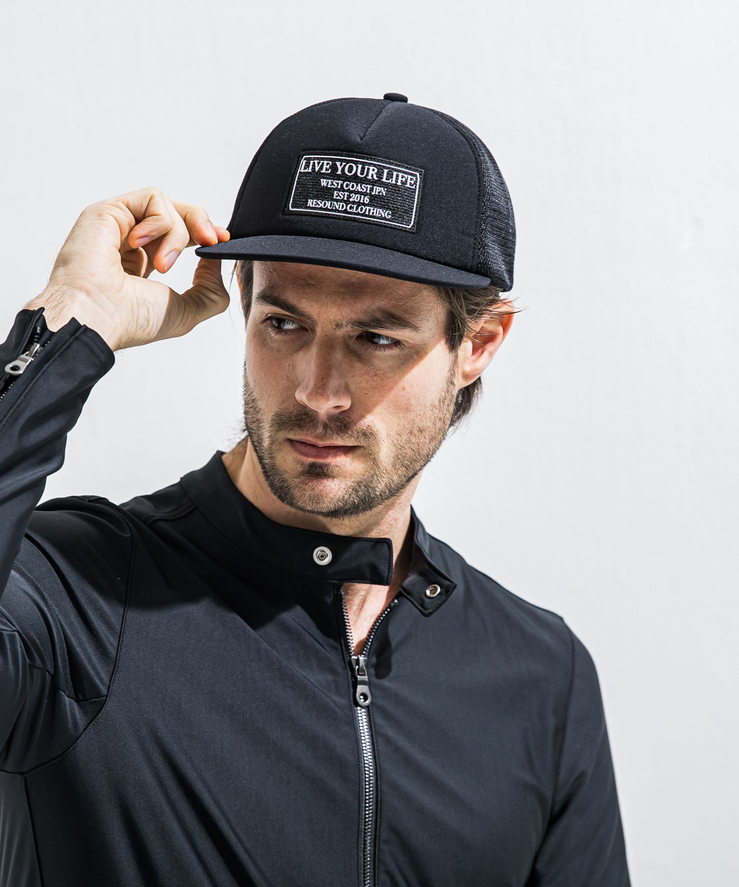 LIVE MESH CAP / RC40-CAP-001 / ロゴワッペンメッシュキャップ / ブラック (5月上旬入荷予定)