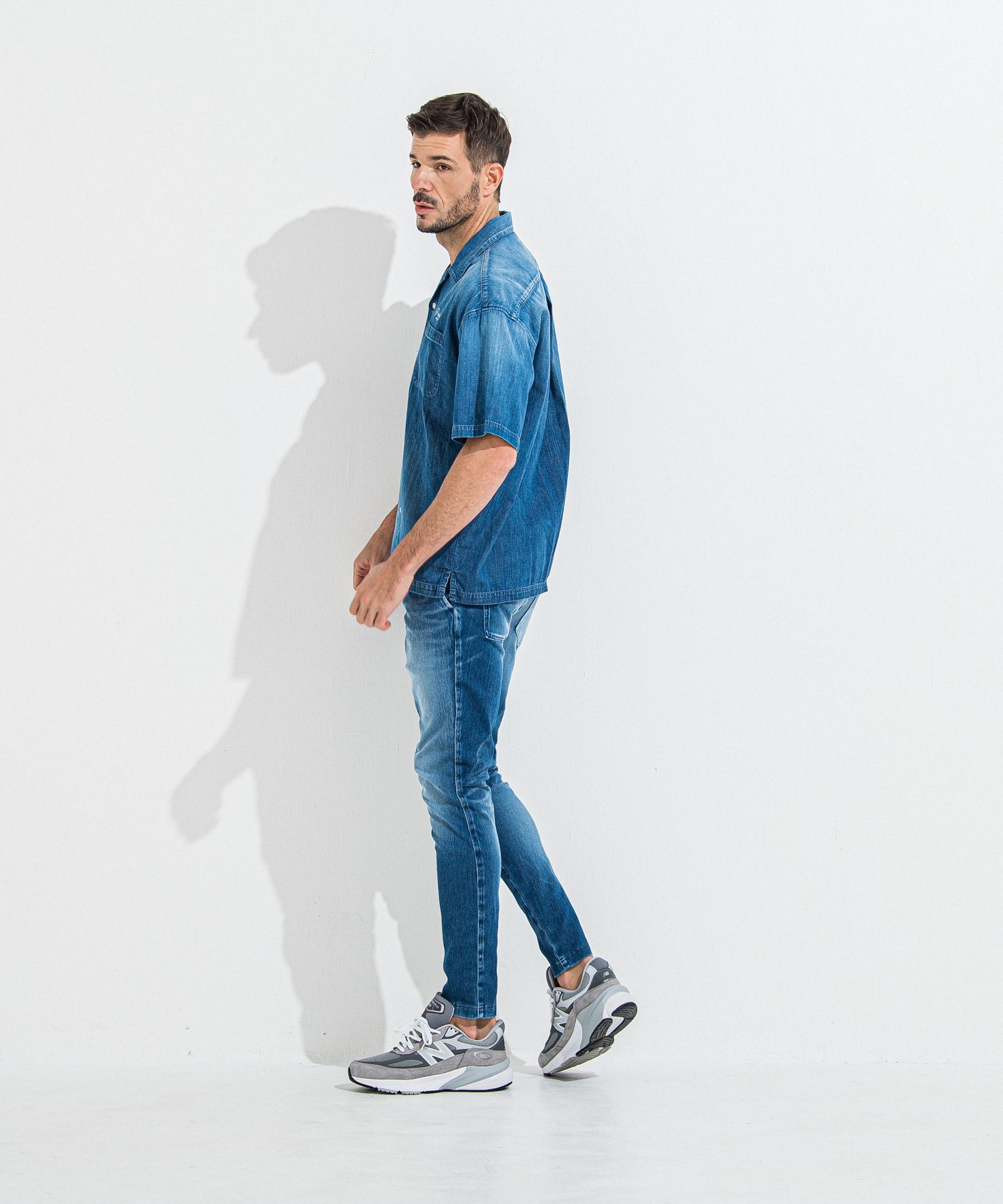 DENIM JERSEY CHRIS EASY TUCK PT / RC36-ST-016TD / ライトオンスデニムジャージイージータックパンツ / ダークインディゴ