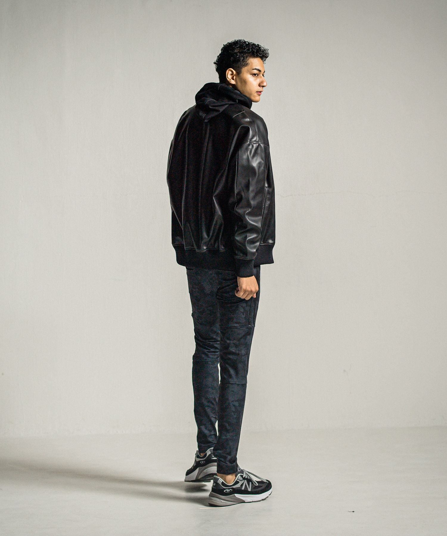 SHAGGY FLEECE THERMAL PULLOVER HOODIE / RC34-C-003 / 裏起毛サーマルパーカー / ブラック