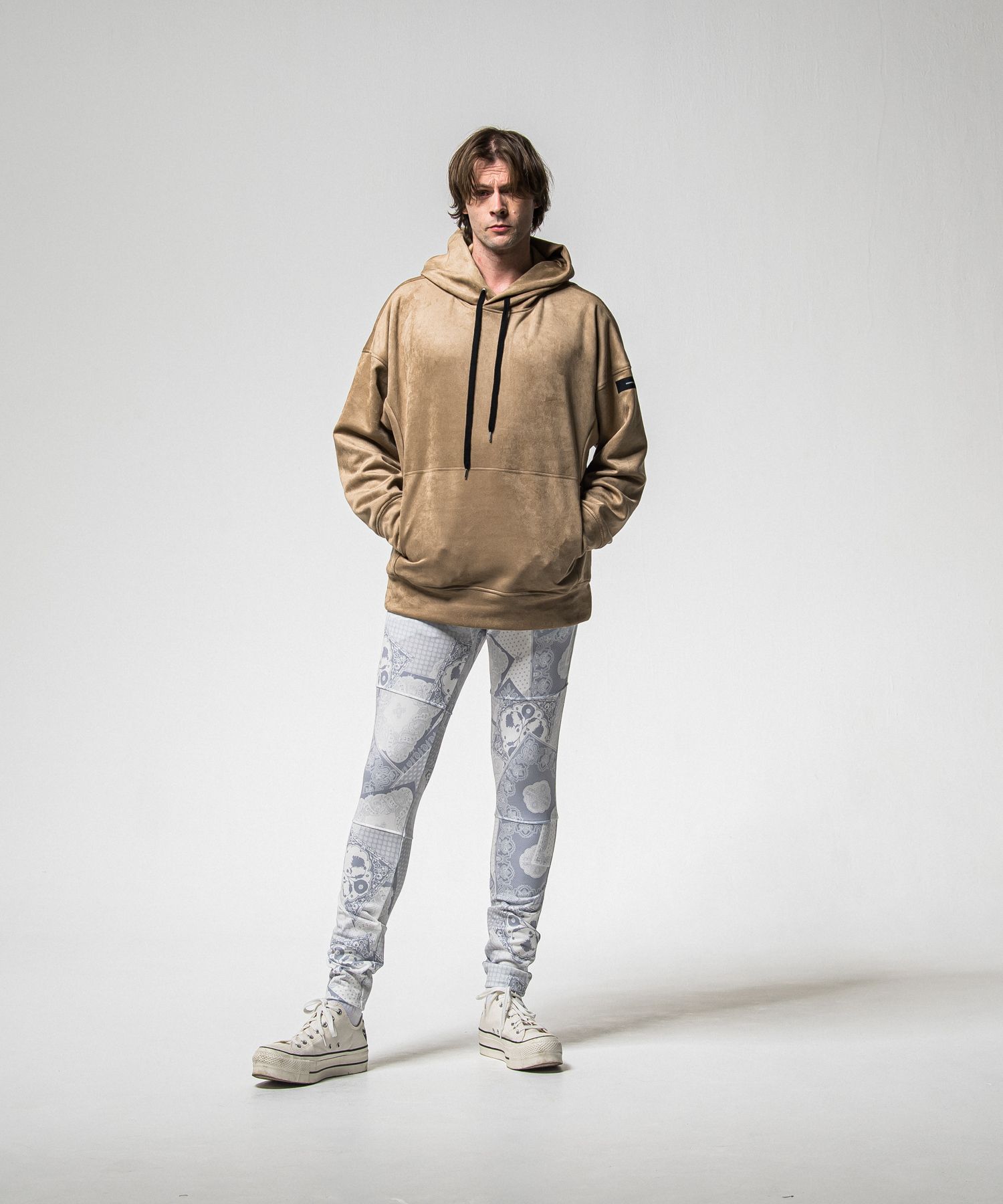 SUEDE LOOSE HOODIE / RC38-C-006 / スエードパーカー / ブラウン (1月上旬入荷予定)