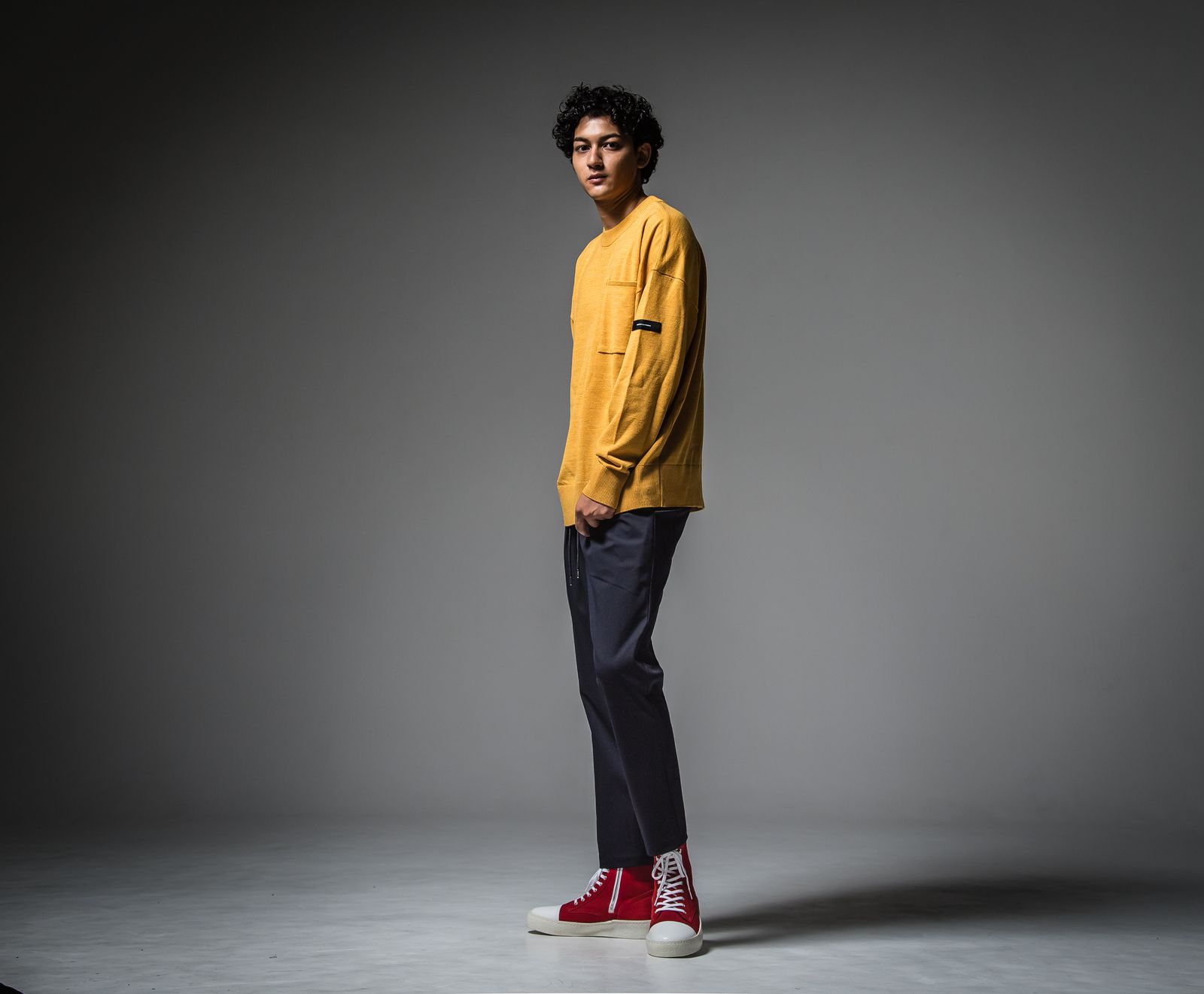 POCKET OVER SWEATER / RC30-K-002 / ポケットルーズニット / キャメル