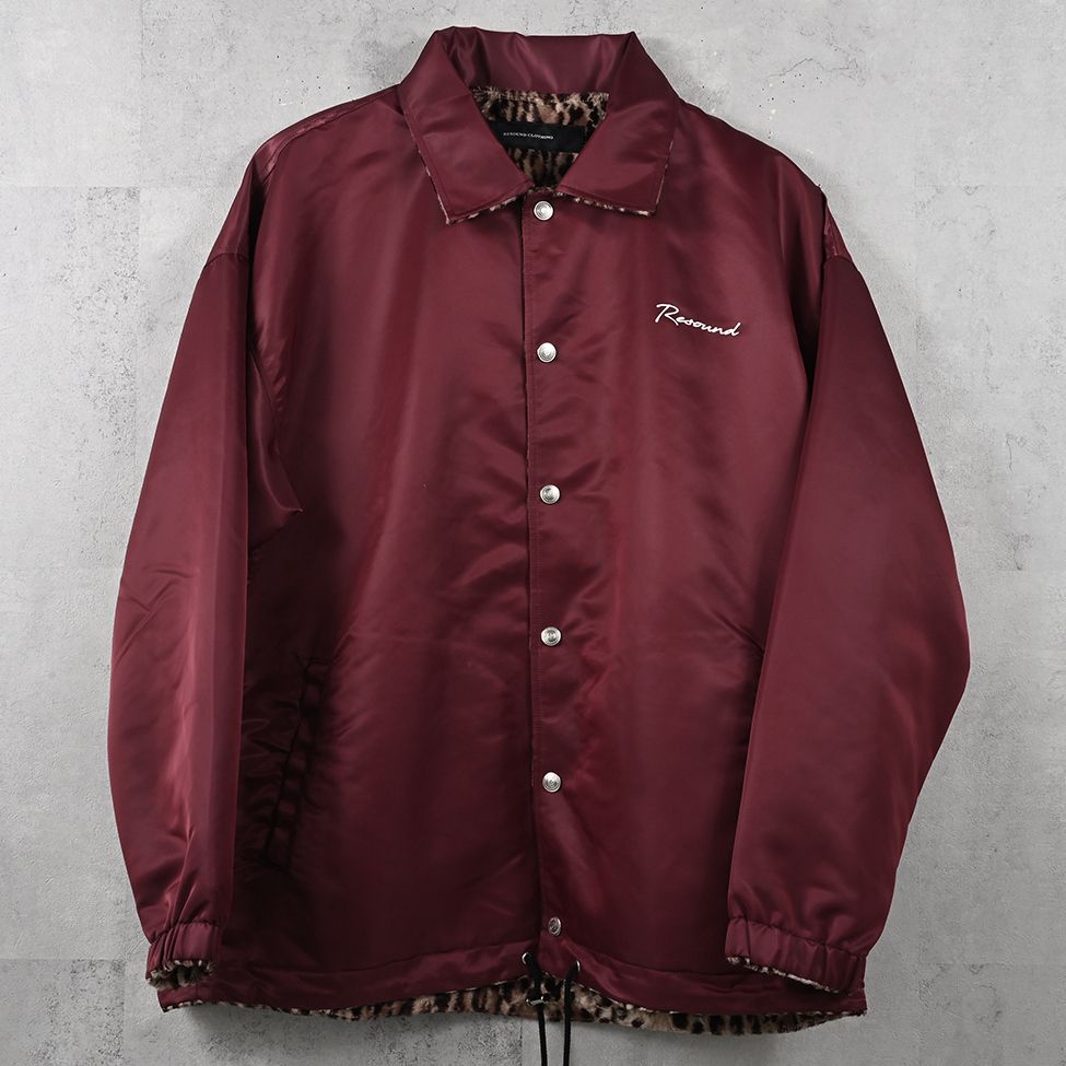 REV COACH JK / RC41-JK-010 / リバーシブルコーチジャケット / ワインレッド×レオパード (9月下旬入荷予定)