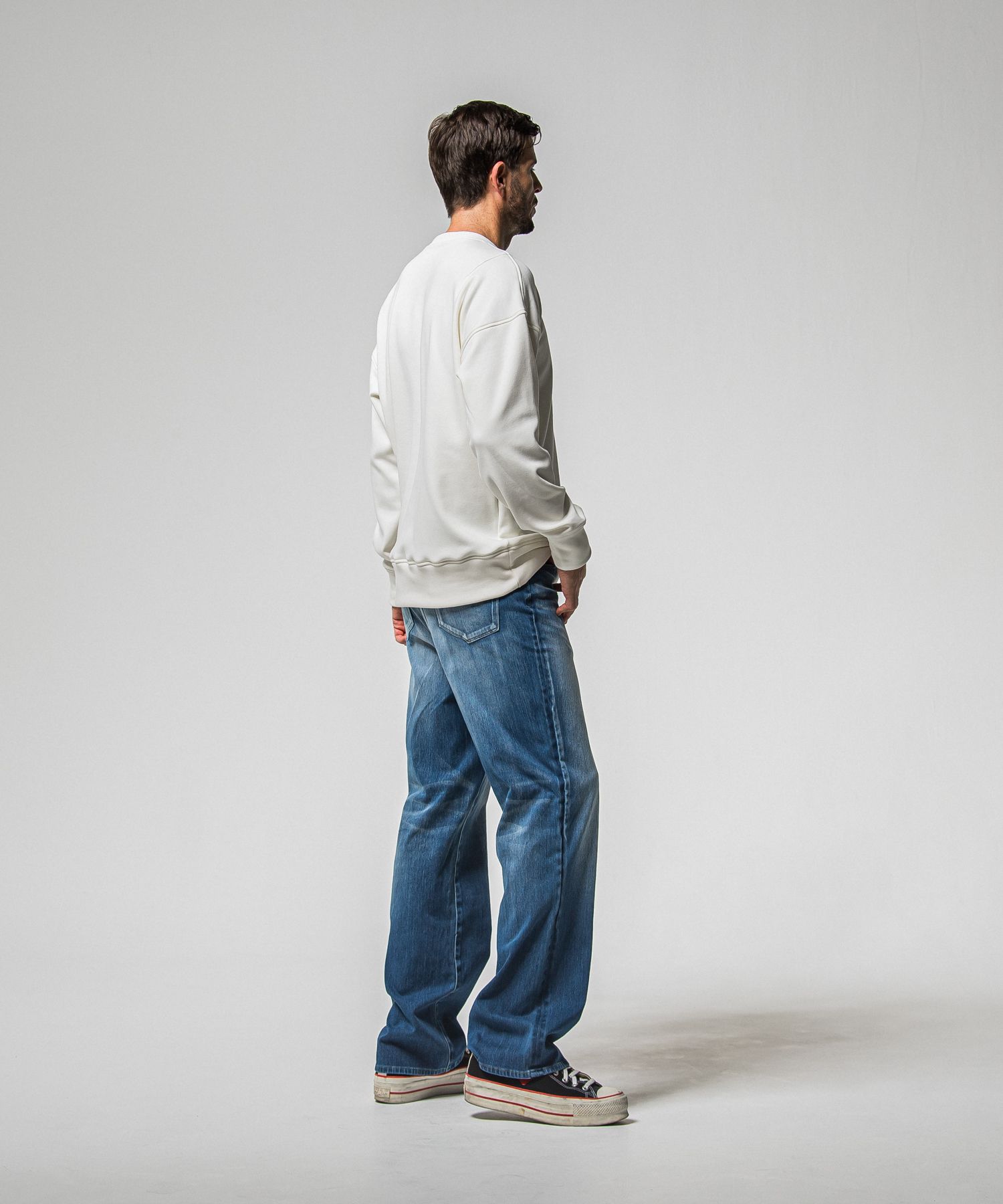 【FRIDAYコラボ】 FRIDAY STANDARD LOGO VELOURS FLEECE TRAINER / RCF1-C-004 / 裏起毛FRIDAYスタンダードロゴトレーナー / ホワイト (11月上旬入荷予定)