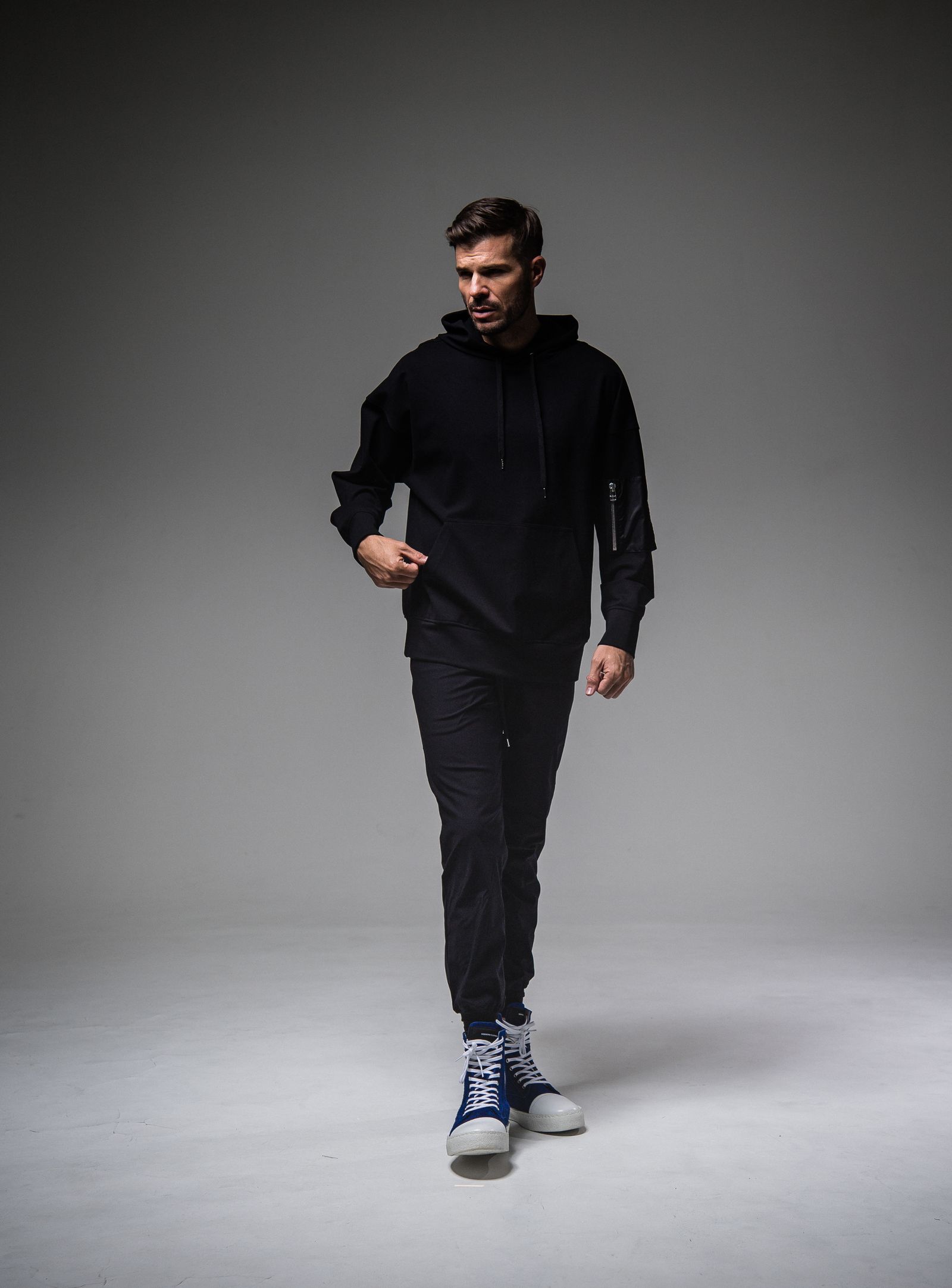 BILLIE NYLON PANTS / RC25-ST-028 / ナイロンリブパンツ / ブラック