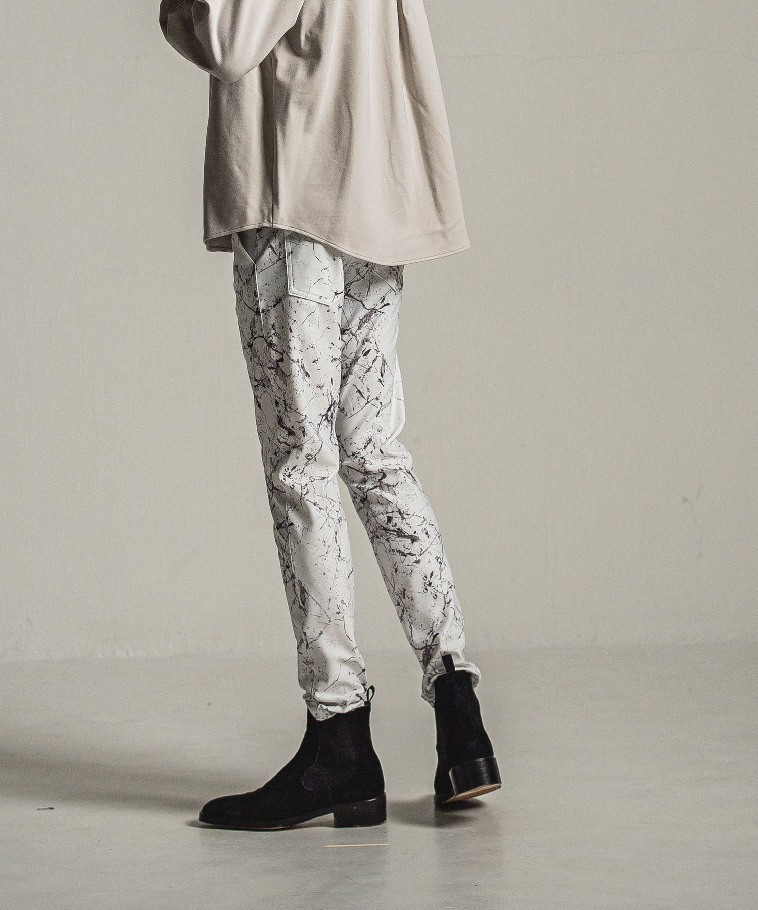 CHRIS EASY PANTS / RC34-ST-016 / ペイント柄イーシーパンツ / グレー