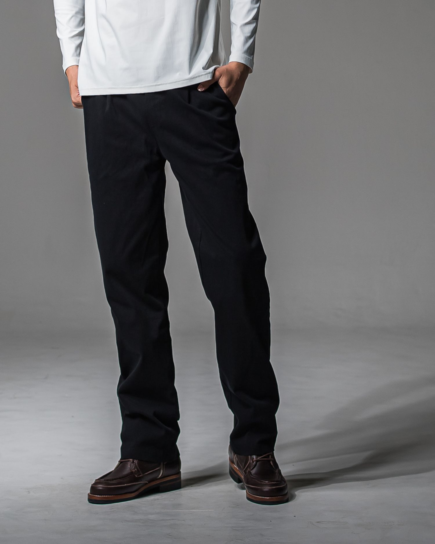 DENIM JERSEY WIDE PT / RC37-ST-016WTD / ライトオンスデニムジャージ ワイドパンツ / ブラック