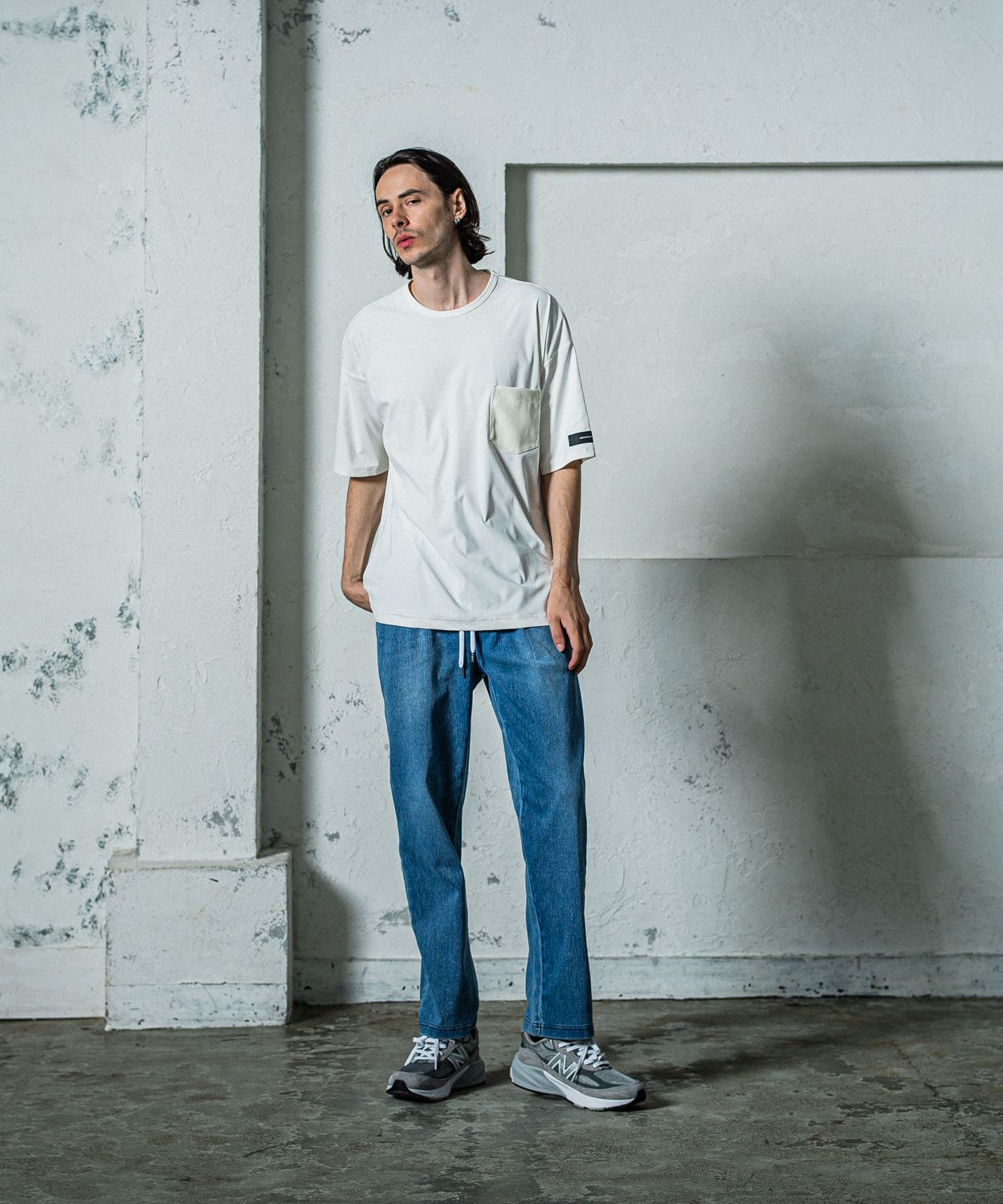 EX DENIM JERSEY WIDE PT / RC35-ST-016WTD / デニムジャージワイドパンツ / ライトインディゴ