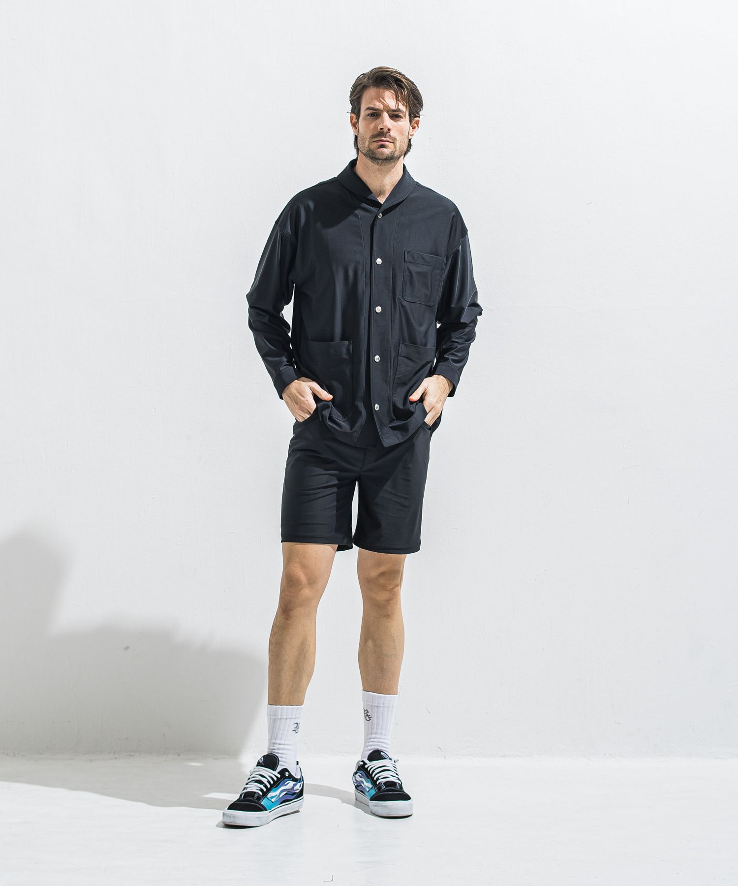 RUSH SHORTS / RC40-HP-003 / ラッシュガードデニムショーツ / ブラック (5月下旬入荷予定)