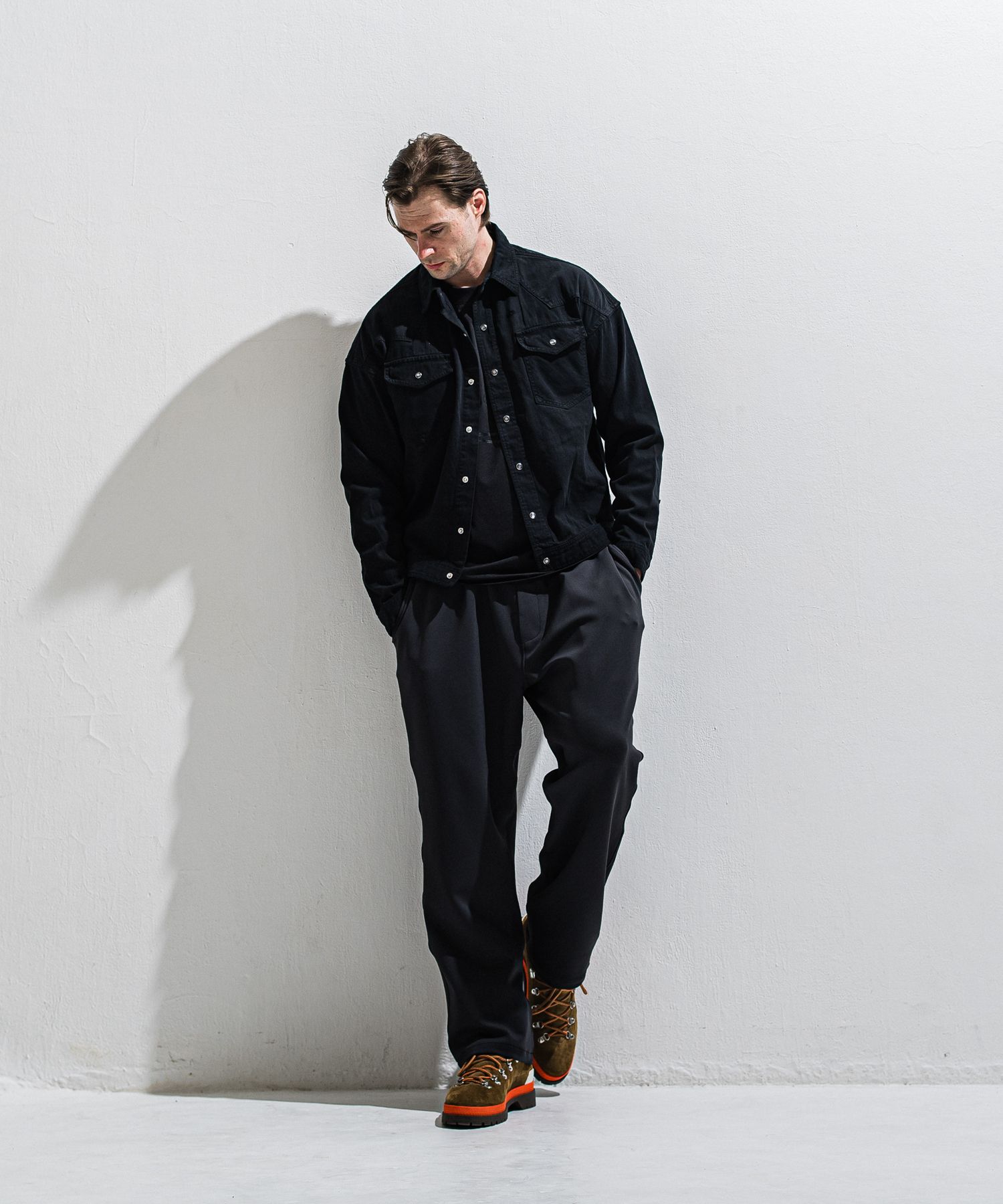 EMILIO DB WIDE PANTS / DP1-ST-003 / ダンボールジャージスーパーワイドパンツ / ブラック (3月中旬入荷予定)