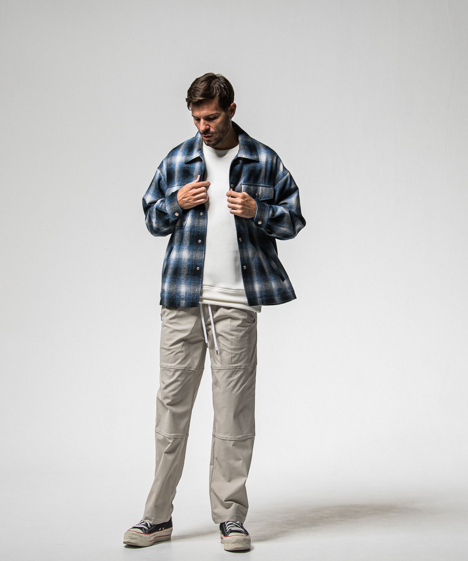 FLANNEL CHECK JK / RC38-JK-007 / フランネルチェックCPOジャケット / ブルー (10月中旬入荷予定)