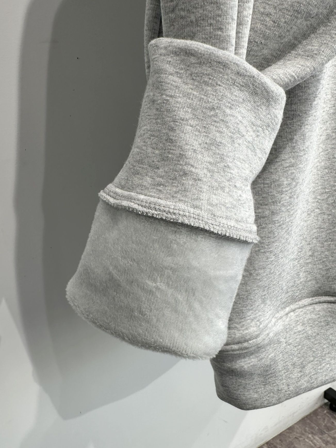RC CHENILLE VELOURS FLEECE DROP TRAINER / RC34-C-007 / 裏起毛刺繍ワッペントレーナー / グレー