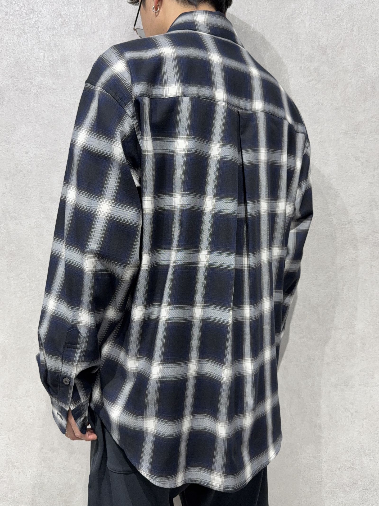 PULL JACK SHIRT / RC39-SH-003 / プルオーバーチェックシャツ / ネイビー