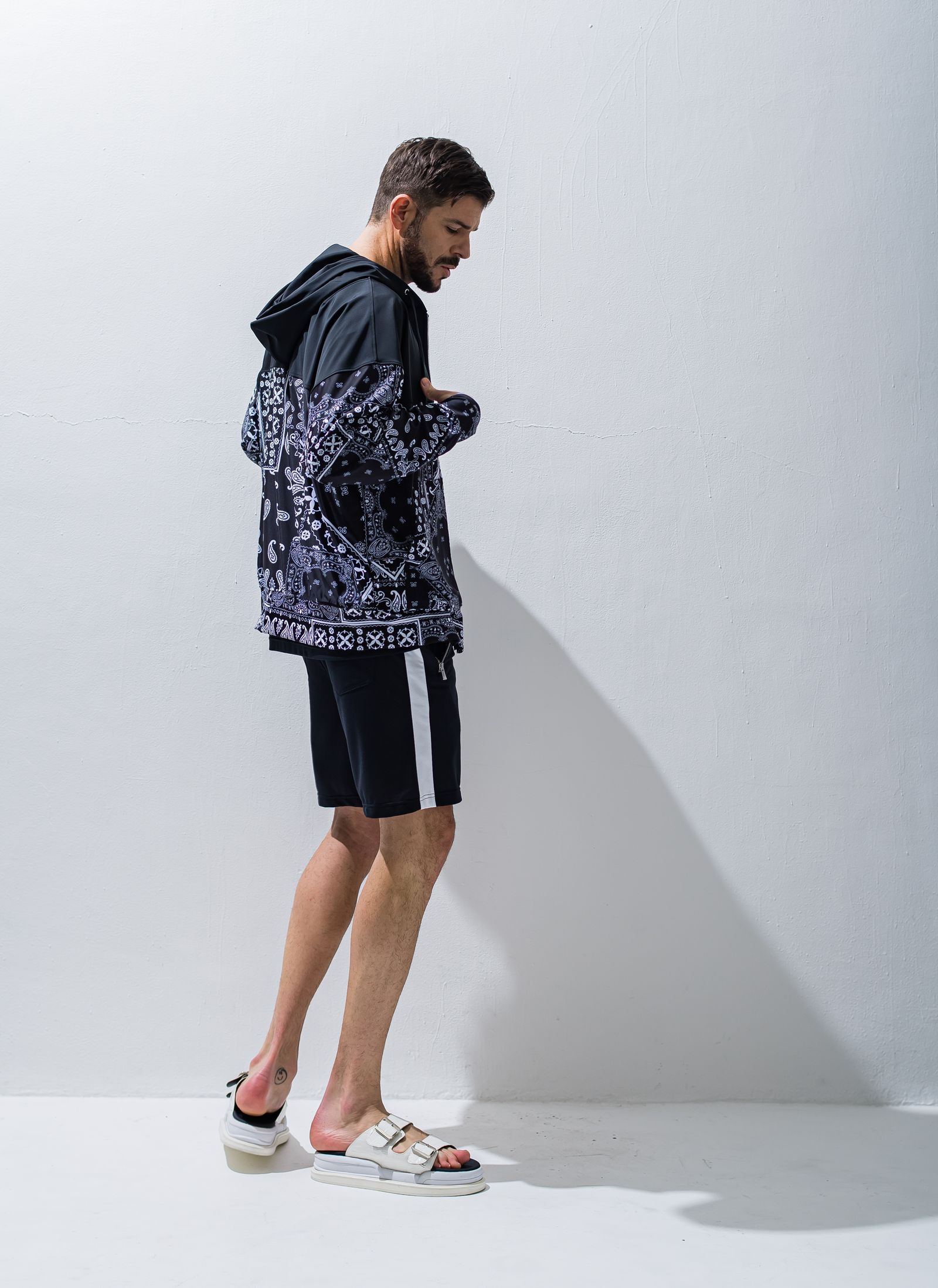 RESOUND CLOTHING - PAISELY RUSH OVER ZIPUP HOODIE / RC28-C