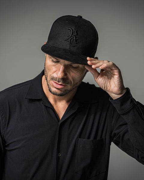 SUEDE RC BB CAP / RC37-CAP-001 / スエードエコレザーべースボールキャップ / ブラック×ブラック
