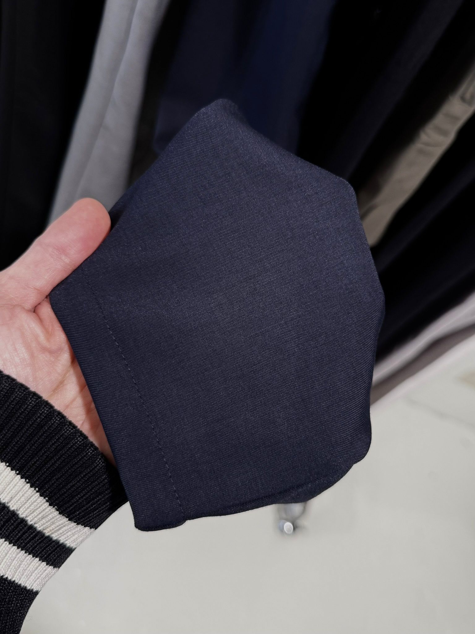 PAT WIDE EASY PANTS / RC40-ST-036BN / ワイドテーパードパンツ / ツイルネイビー (4月中旬入荷予定)