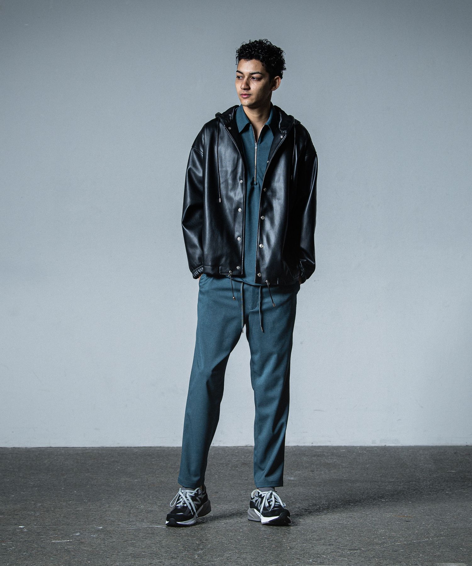 PULLOVER HALF SHIRT / RC33-SH-005 / ハーフジップシャツ / グリーン※