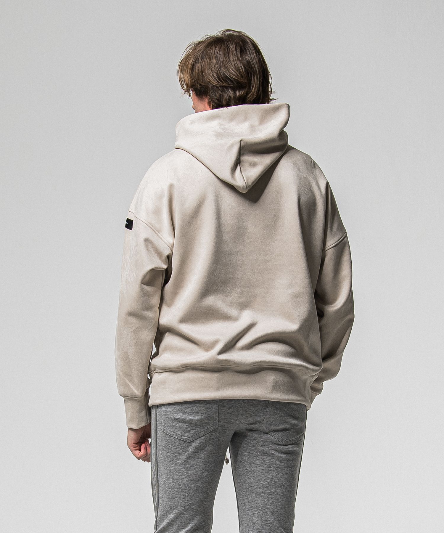 SUEDE LOOSE HOODIE / RC38-C-006 / スエードパーカー / グレージュ (1月上旬入荷予定)