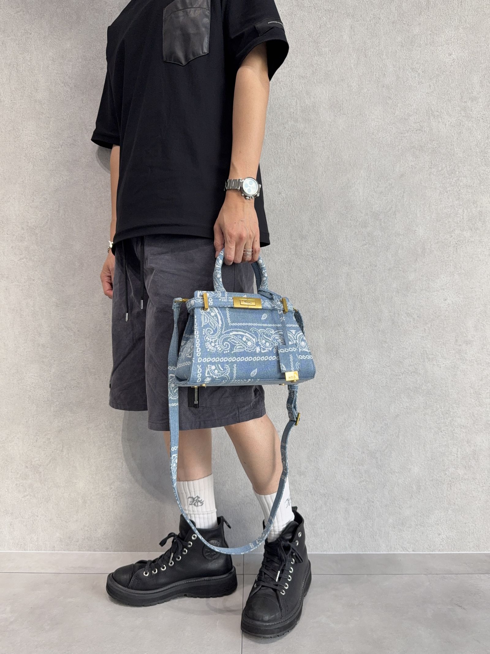 Jeanne 250MM / トートショルダーバッグ / デニムバンダナ