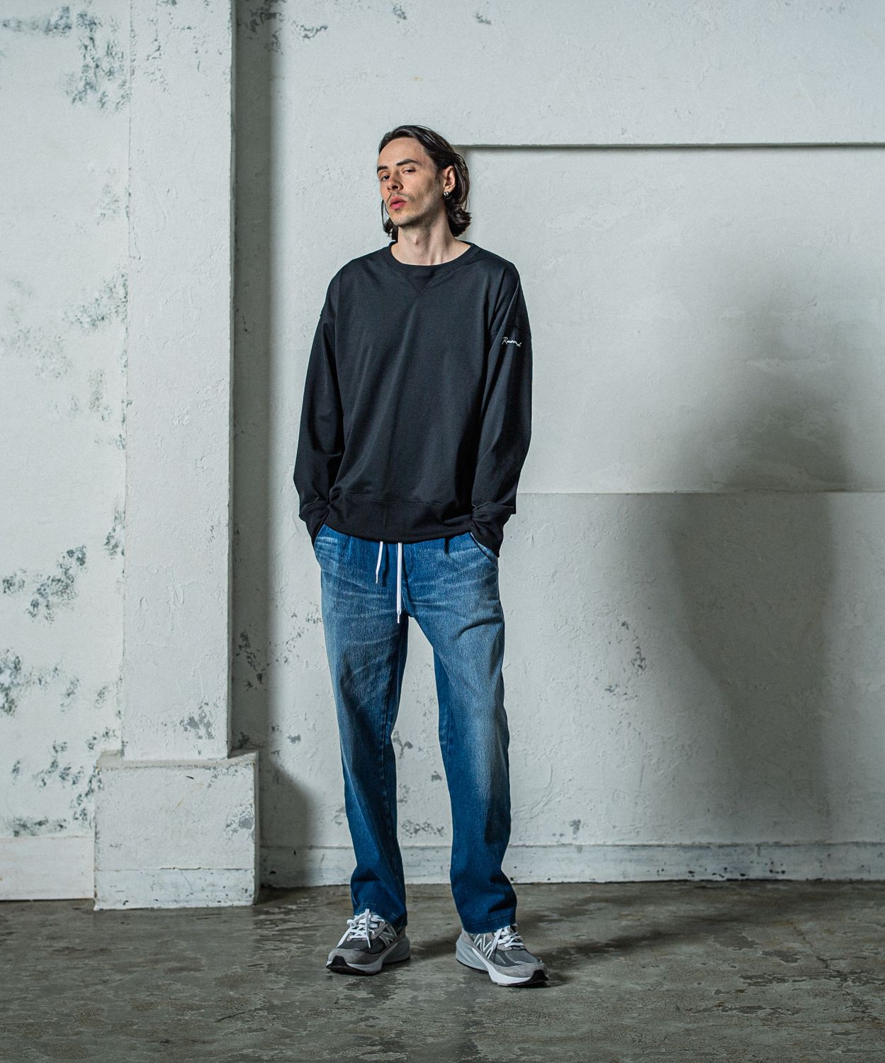 EX DENIM JERSEY WIDE PT / RC35-ST-016WTD / デニムジャージワイドパンツ / ダークインディゴ
