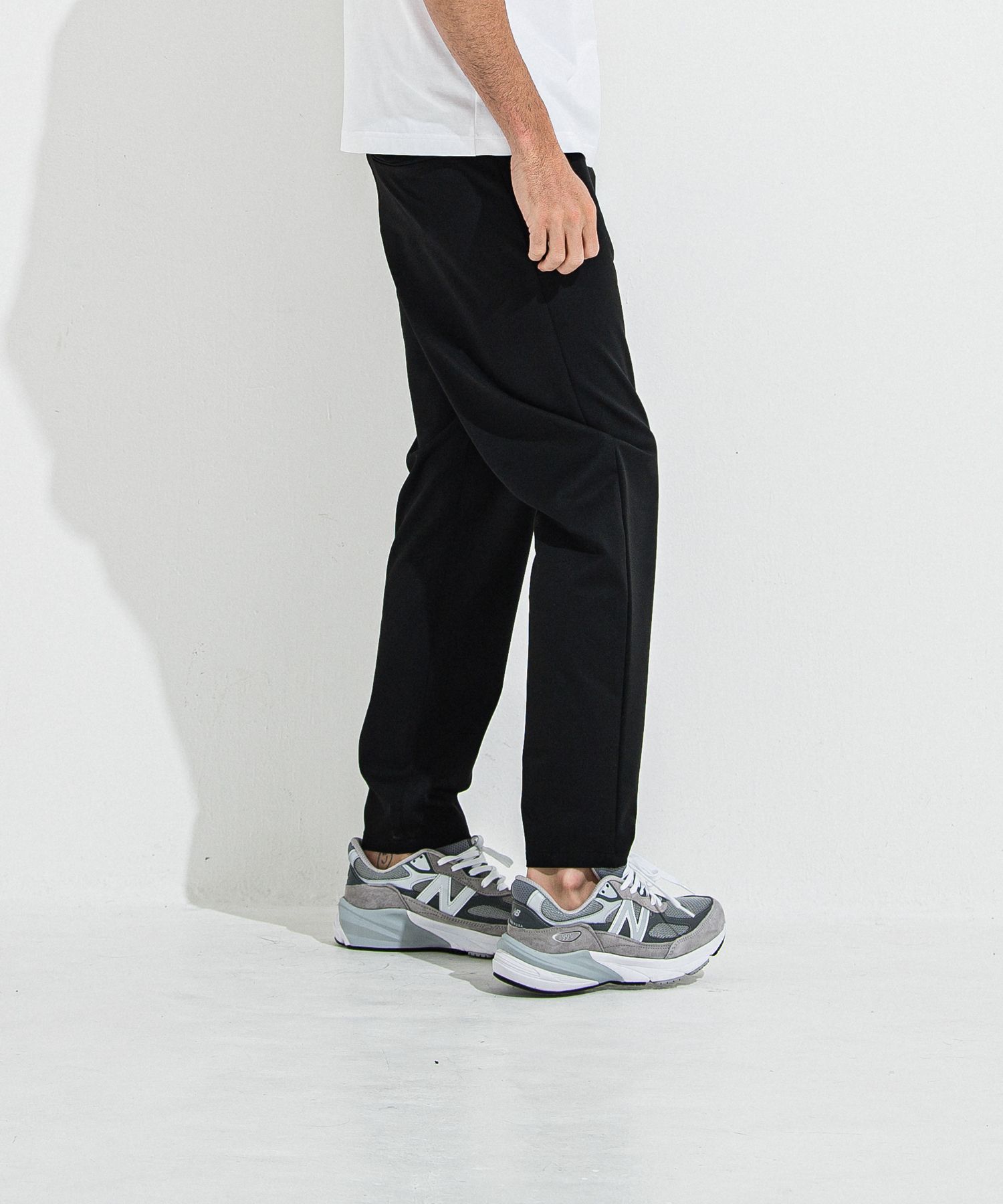 PAT WIDE EASY PANTS / RC36-ST-036BN / ワイドテーパードパンツ / ブラック