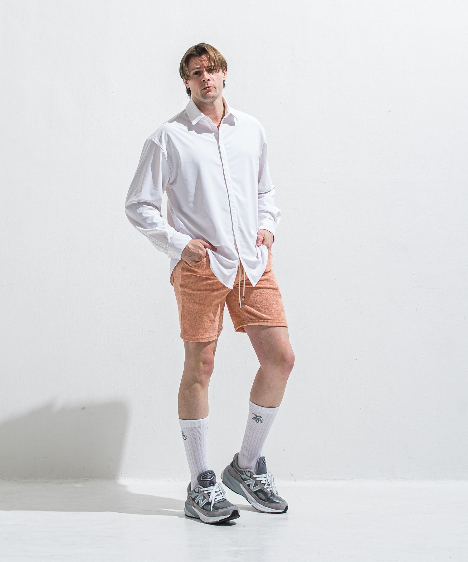 RUSH JACK SHIRTS / RC40-SH-001 / オーバーサイズラッシュガードシャツ / ホワイト (4月中旬入荷予定)