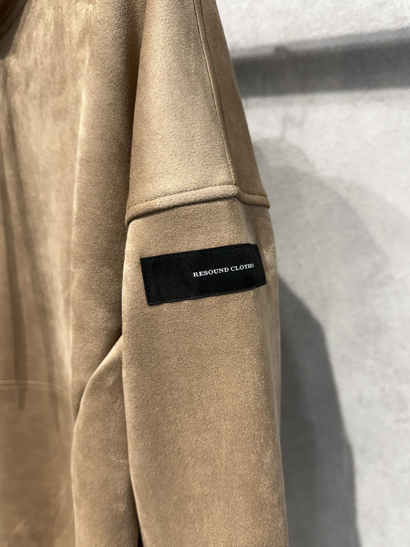 SUEDE LOOSE HOODIE / RC38-C-006 / スエードパーカー / ブラウン