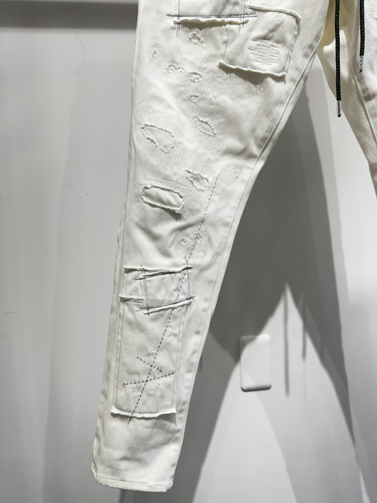 MICK DENIM JERSEY / RC35-ST-020 / デニムジャージテーパードパンツ / ホワイトリメイク