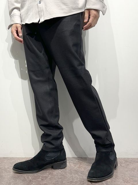 PAT WIDE EASY PANTS / RC34-ST-036 / ワイドテーパードパンツ / ブラック