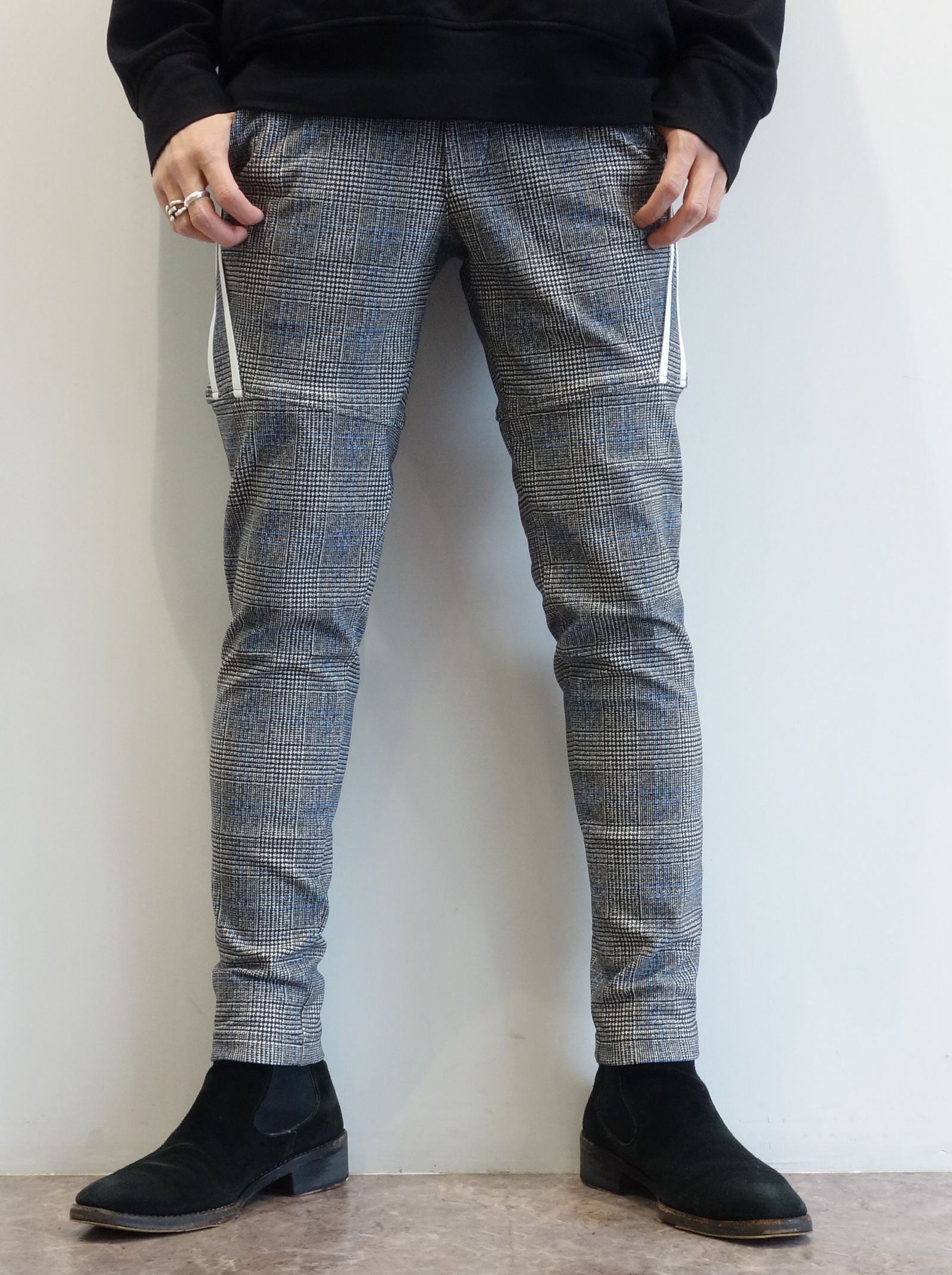 TYLER HEAT LINE PANTS / RC26-ST-026H / 裏起毛イージーラインパンツ / グレンチェックブルー