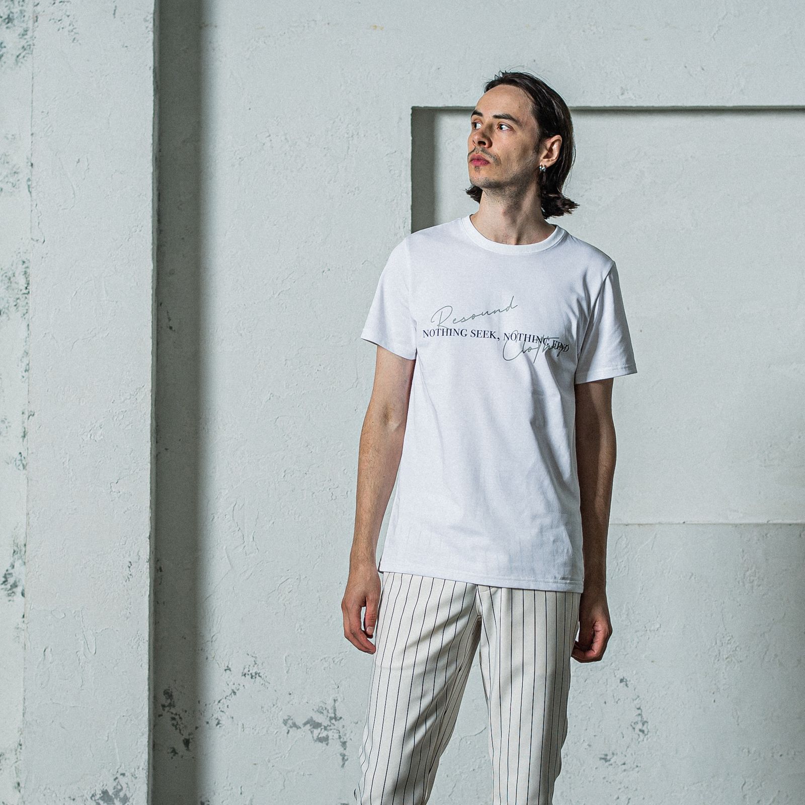 NSNF BASIC TEE / RC35-T-003 / メッセージロゴジャストTシャツ / ホワイト
