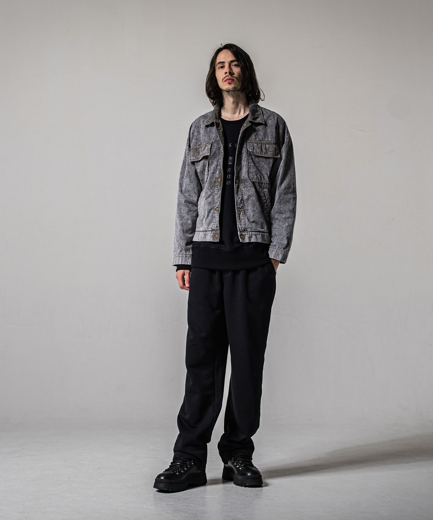 HF URAKE WIDE TUCK PANTS / RC39-ST-016WT / 高機能スウェットワイドタックパンツ / ブラック (1月中旬入荷予定)
