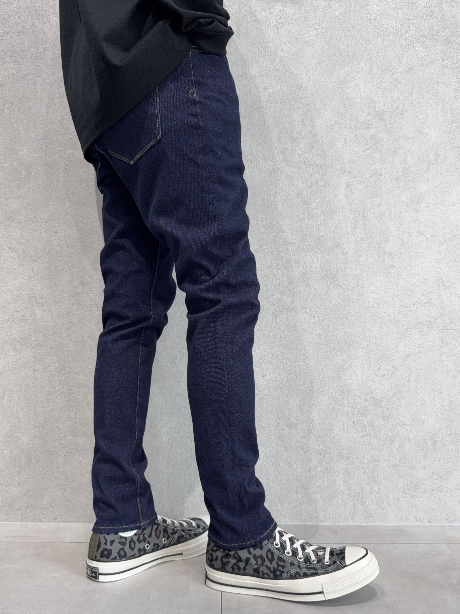 MICK DENIM JERSEY / BASIC-ST-020 / デニムジャージテーパードパンツ / インディゴワンウォッシュ