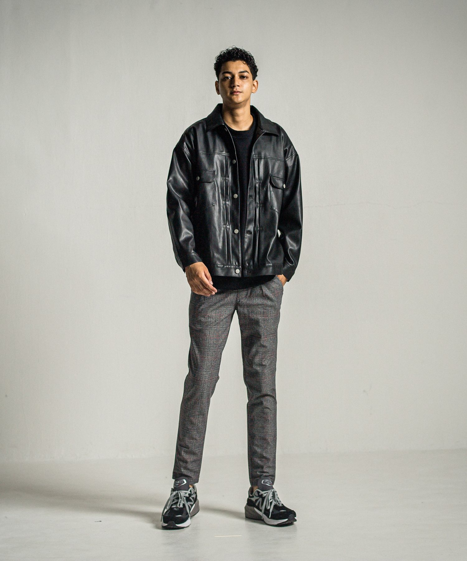 LEATHER OVER 2ND G / RC34-JK-002 / エコレザーGジャン / ブラック
