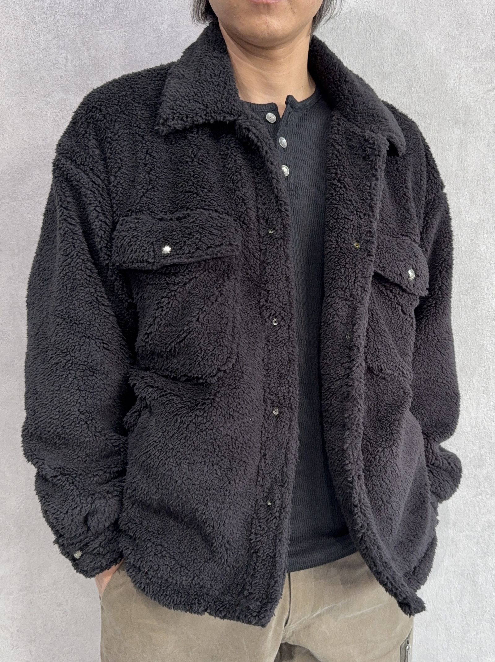 BOA OVER CPO / RC38-JK-001 / ボアCPOジャケット / ブラック