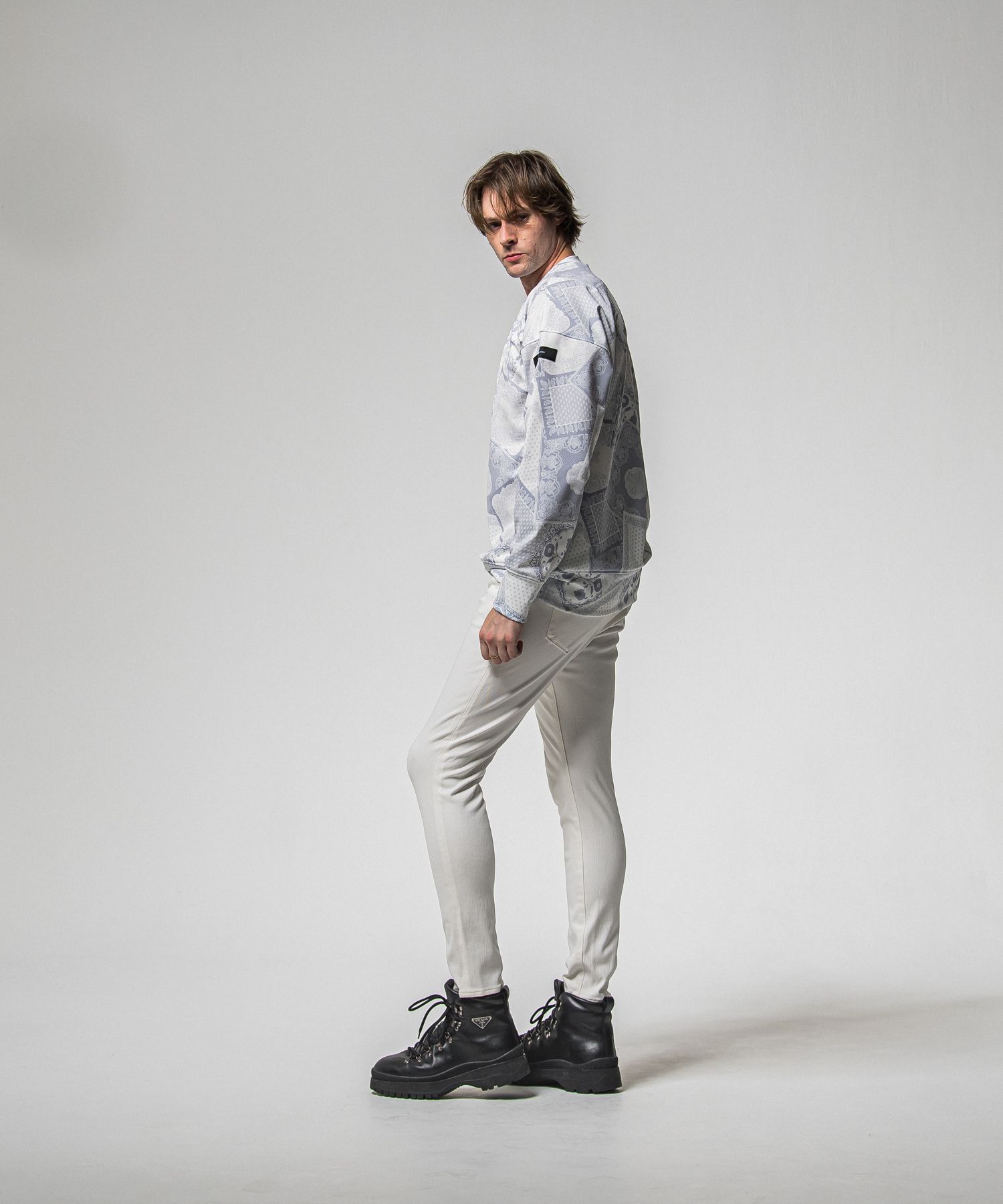 MICK DENIM JERSEY / BASIC-ST-020 / デニムジャージテーパードパンツ / ホワイト (12月上旬入荷予定)